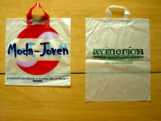 Bolsas personalizadas publicitarias de plástico oxodegradable o biodegradable