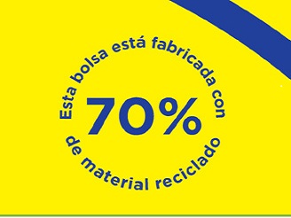 Bolsas de plástico reciclado exentas de cobro al cliente final