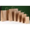 28X16X32 Bolsas take-away de papel con asa rizada