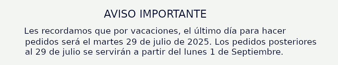 Aviso por vacaciones Aviso por vacaciones